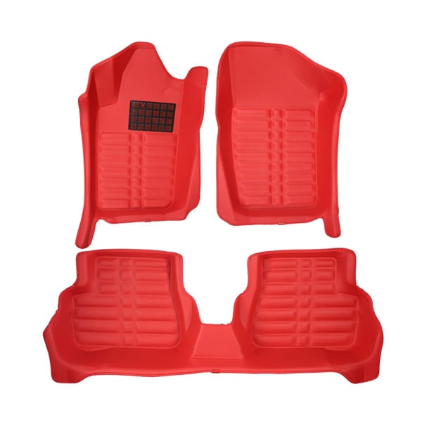 کفپوش پنج بعدی پژو 207 قرمز | برند AM