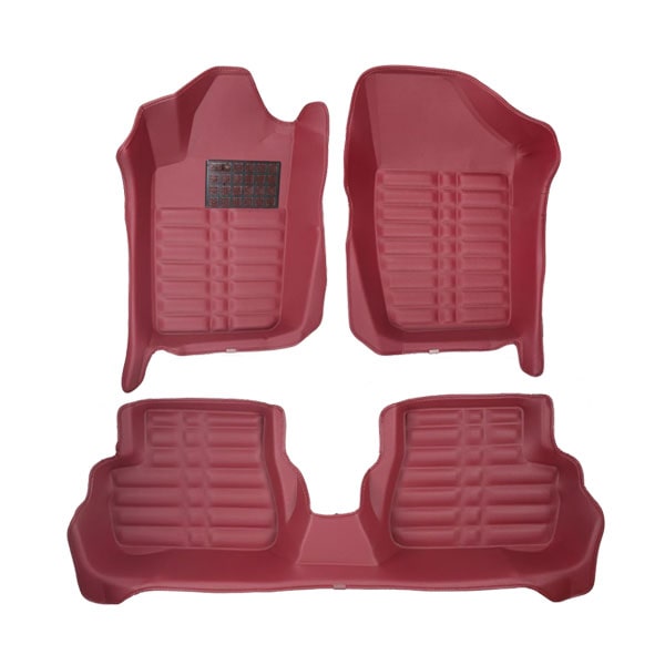 کفپوش پنج بعدی پژو 207 زرشکی | برند AM